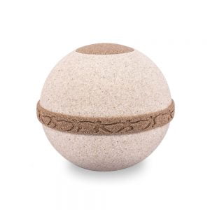 Sand Urn for ashes designed for sea and ground burial.